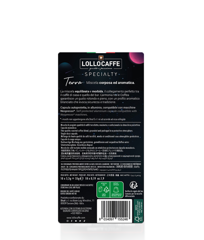 Lollo Caffe Specialty Terra (Nespresso makineleriyle uyumlu Alüminyum Kapsül)